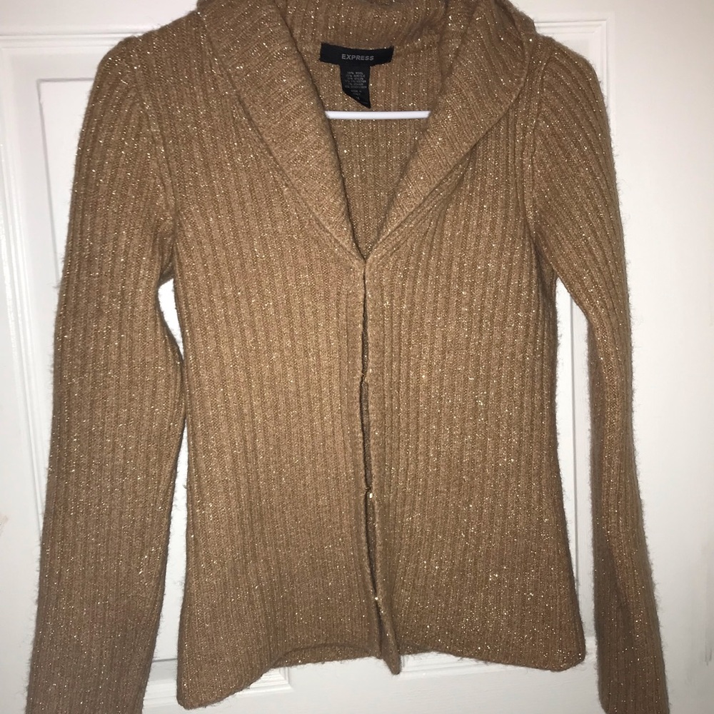 EXPRESS gold wool cardigan ✨